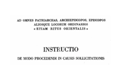 Interní dokument Římskokatolické církve, kterým se měli řídit církevní představení při řešení sexuálních deliktů kněžími (vydáno 1962)